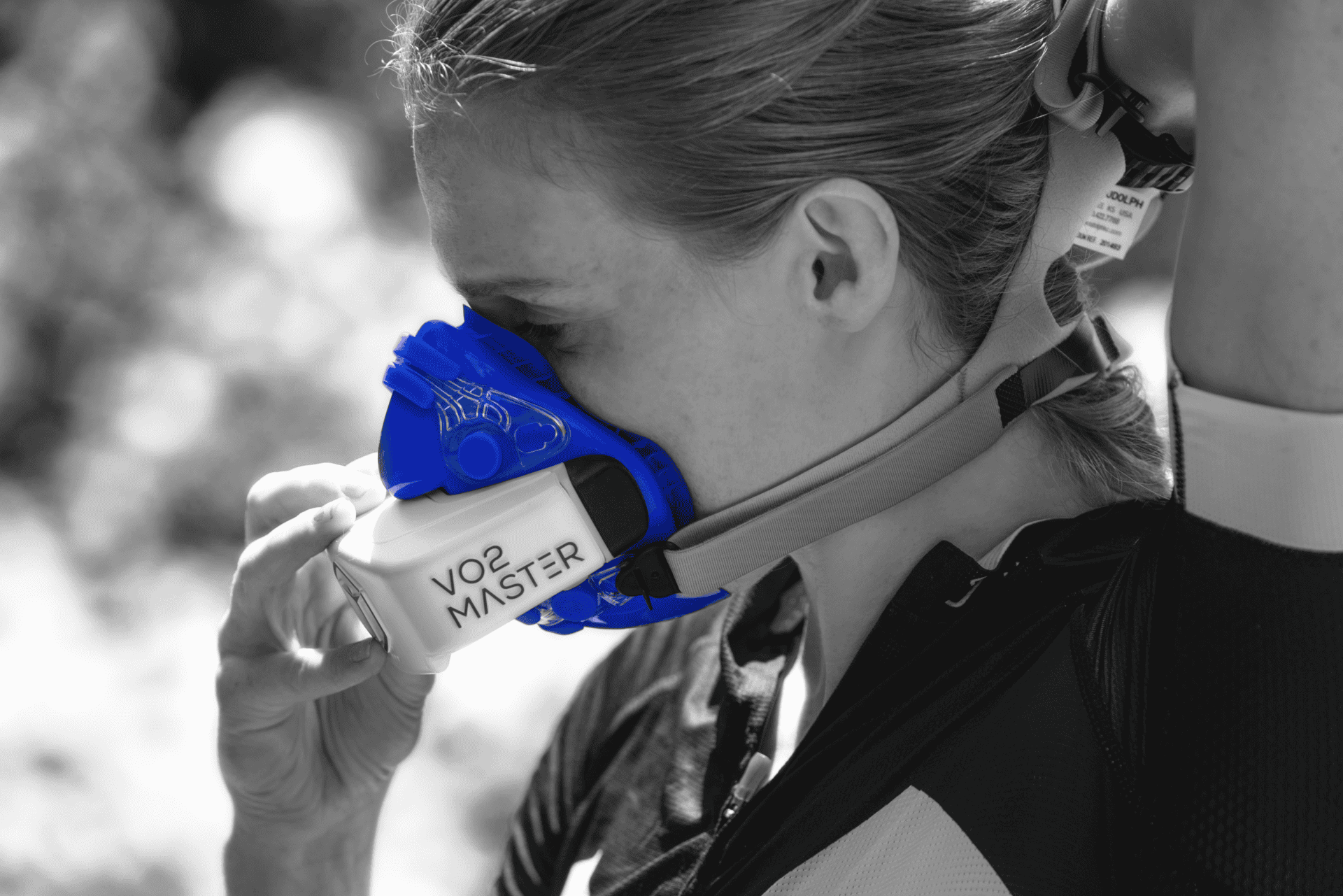 Woman wearing VO2 Master Analyzer